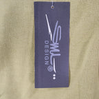 SML Design Polo Sweater Women Medium Tan Short Sleeve Cotton Blend Ribbed NWT - take2supply
