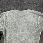 A. Byer Y2K Textured Tee Womens M Gray Polyester NWT - take2supply