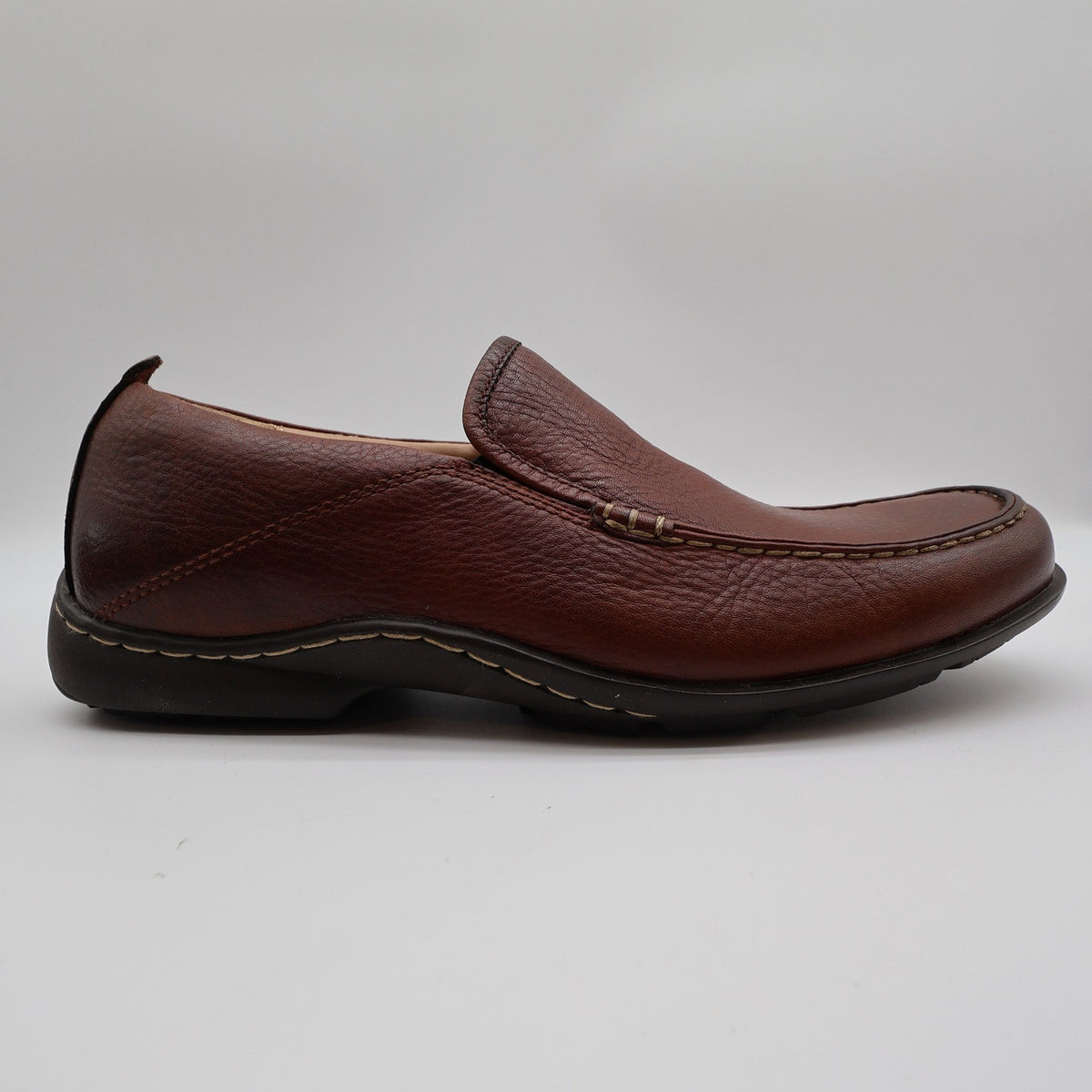 Hush Puppies GT Slip On Loafers Mens 9.5 Red Brown Leather Bounce H12466 NEW - take2supply