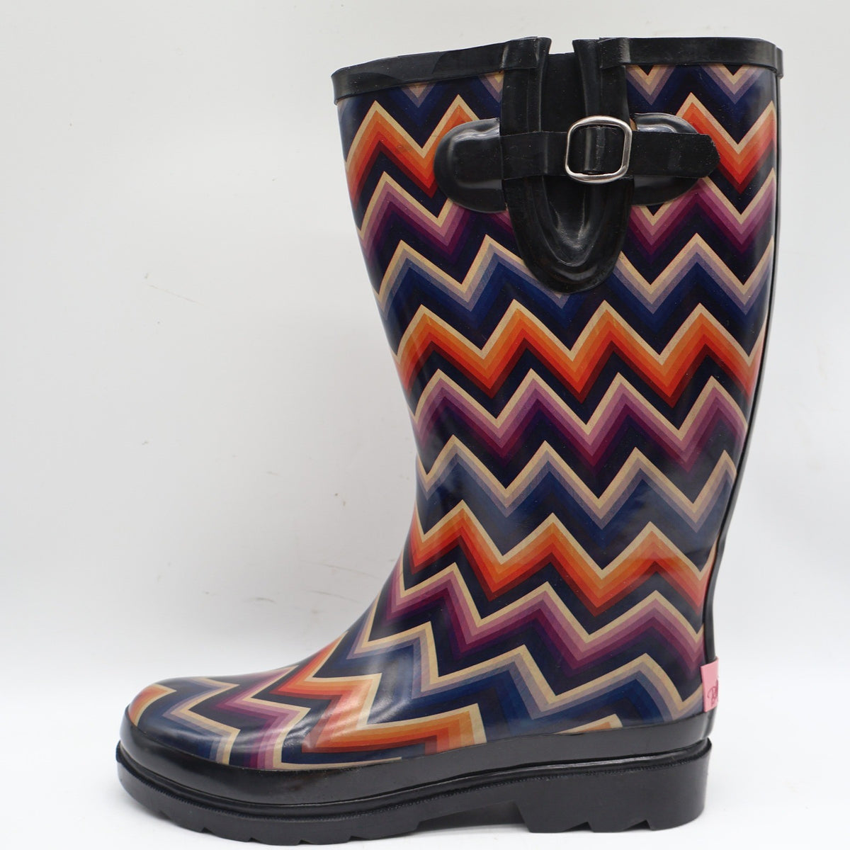 Blazin Roxx Chandra Rain Boots Womens 9 NWT Chevron Multicolor Rubber Waterproof - take2supply