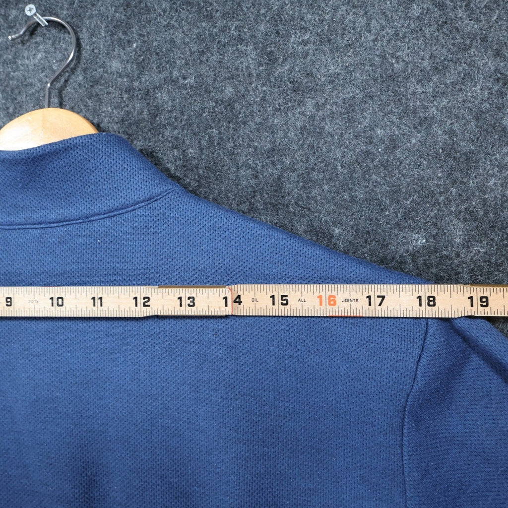 Adidas Quarter Zip Pullover Mens Medium Blue Excellent Textured Chest Pocket - take2supply