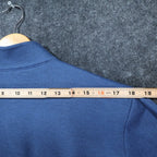 Adidas Quarter Zip Pullover Mens Medium Blue Excellent Textured Chest Pocket - take2supply