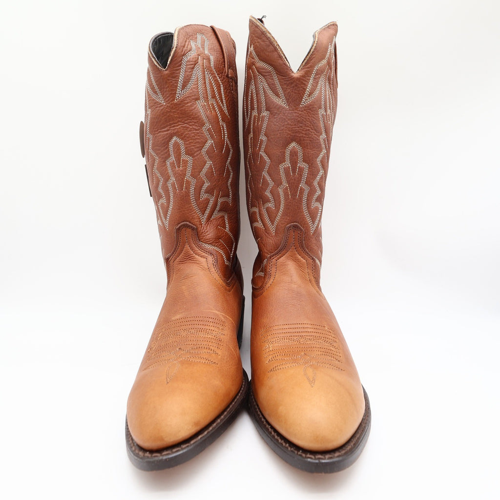 American West Cowboy Boots Mens 11 Walnut Deertan Leather New With Tags 68372 - take2supply