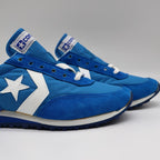 Converse Road Star Boys Size 3.5 Vintage 80s Blue White Nylon Suede Sneakers - take2supply