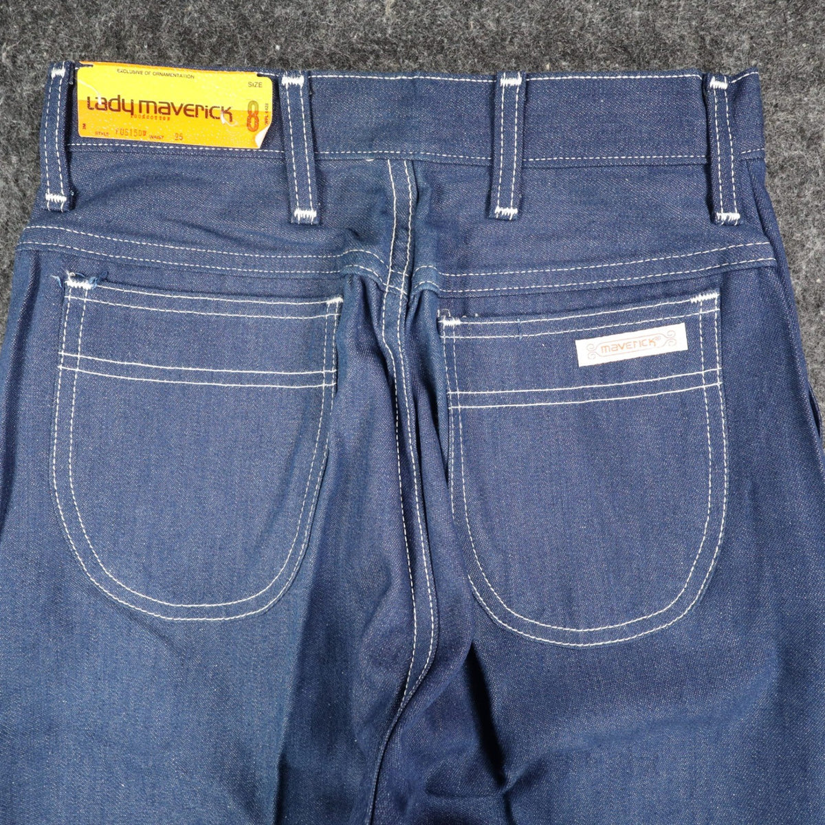 Lady Maverick Vintage Jeans Women 8 26 Deadstock Blue High Waist Straight USA - take2supply