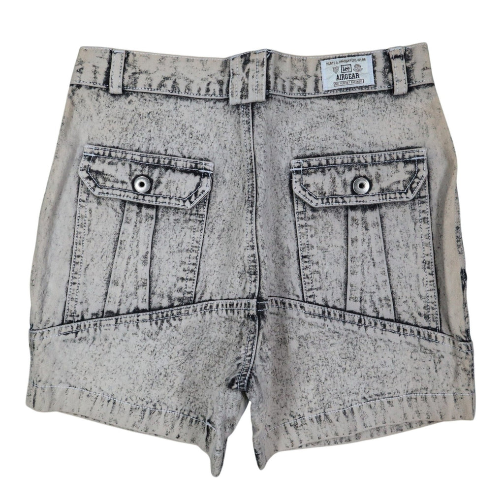Lee Trekker Short Boys 10 Vintage 90s Cold Black Acid Wash Relaxed Fit Denim - take2supply