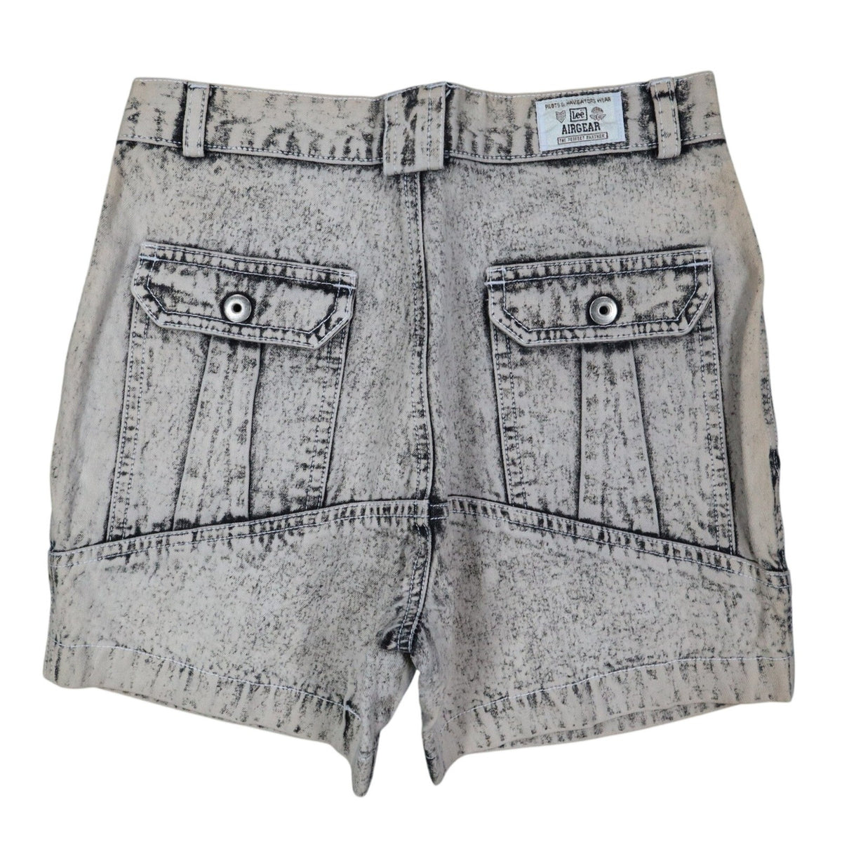 Lee Trekker Short Boys 10 Vintage 90s Cold Black Acid Wash Relaxed Fit Denim - take2supply