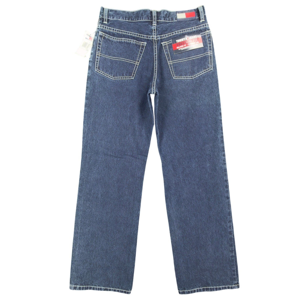 Tommy Jeans Freedom Fit Straight Leg Jeans Boys 18 Blue Cotton NWT Y2K - take2supply