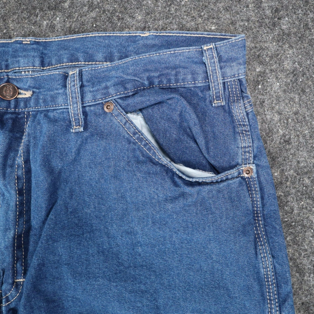 Dickies Carpenter Jeans Mens 36x30 Relaxed Fit Indigo Blue Cotton Workwear NWT - take2supply