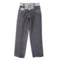 Levis Tapered Leg Jeans Womens 9 VTG 90s Black Reverse Silhouette Striped Denim - take2supply