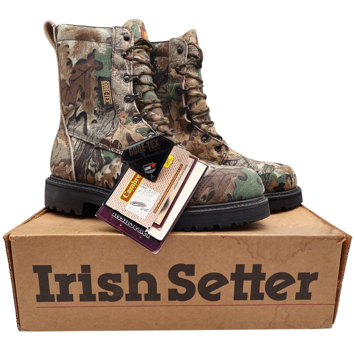 Irish Setter 824 Gore-Tex Hunting Boots Mens 9D Camo Canvas New Vintage Style - take2supply