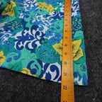 D.K. GOLD Floral Paisley Shorts Womens Medium Vintage 90s Blue Green Made in USA - take2supply