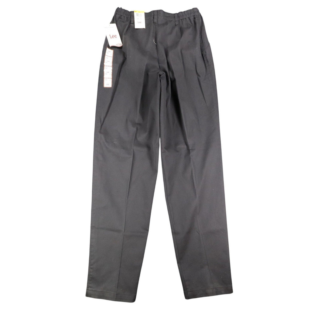 Lee Tapered Leg Pants Womens 16 L Black Side Elastic Stretch Pleated C864 - take2supply