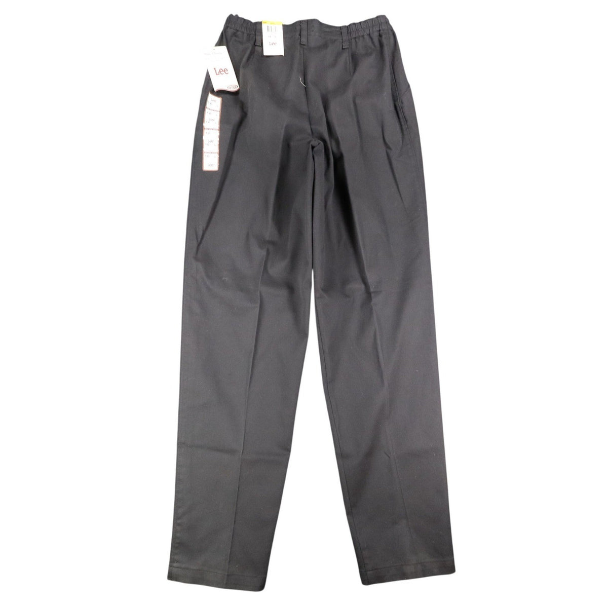 Lee Tapered Leg Pants Womens 16 L Black Side Elastic Stretch Pleated C864 - take2supply