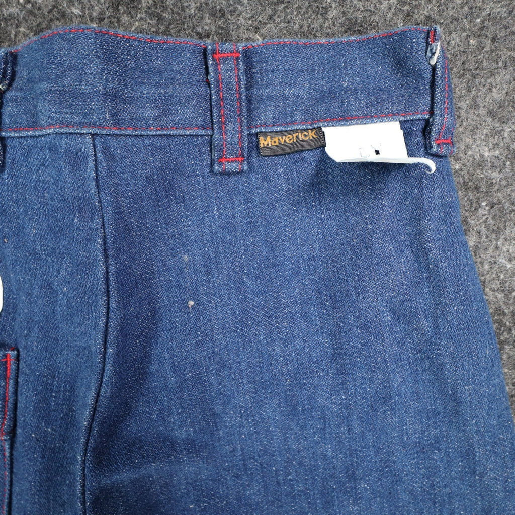 Young Maverick Automaticks Jeans Girls 12 Slim Blue Red Flare USA Deadstock NWT - take2supply