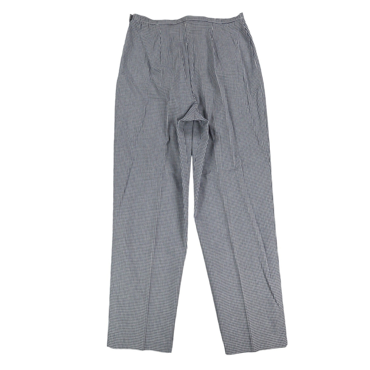 Southern Lady Pants Womens 12 Navy White Gingham Cotton Stretch Side Zip NOS - take2supply