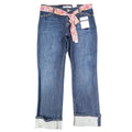 Tommy Hilfiger Jeans Womens 10 Y2K Blue Stretch Low Rise Slim Floral Belt C789 - take2supply