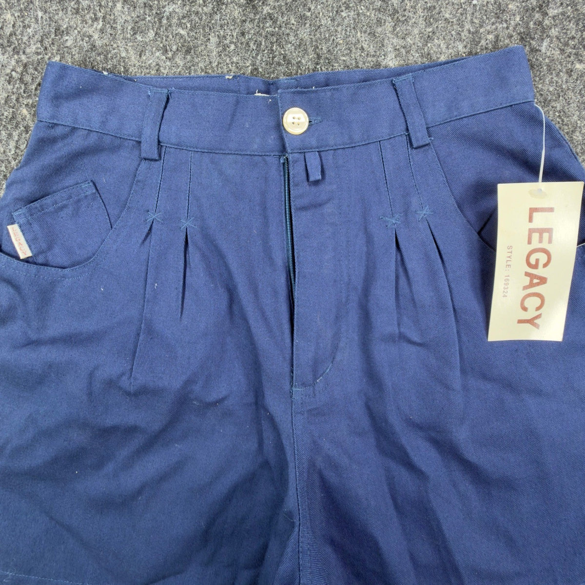 Legacy Vintage 90s Pleated Shorts Womens 11 Blue Cotton NWT - take2supply