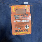 Maverick Vintage 1970s Bootcut Jeans Mens 42x34 Dark Wash Cotton Denim NOS NEW - take2supply