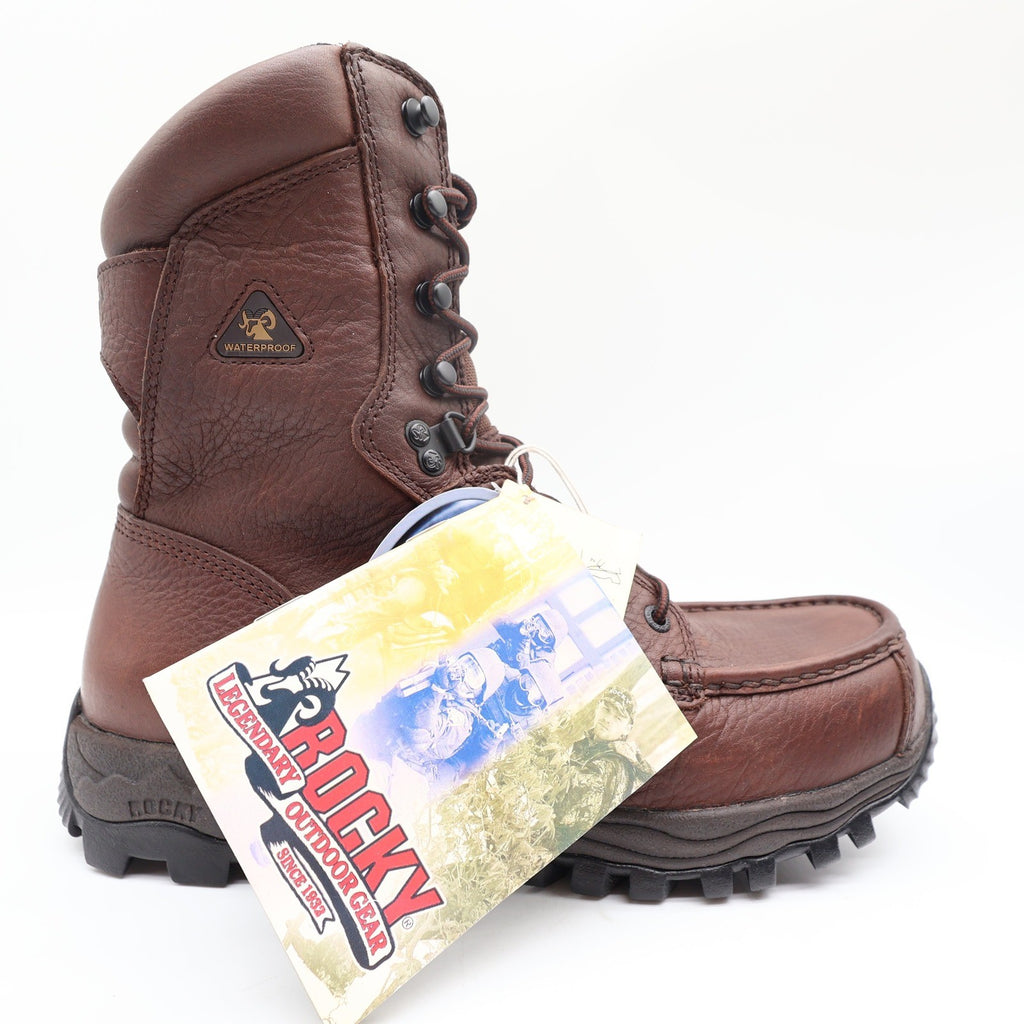 Rocky 9300 ProHunter Moc-Toe Boots Mens 10 W Brown Leather NWT Deadstock Y2K - take2supply