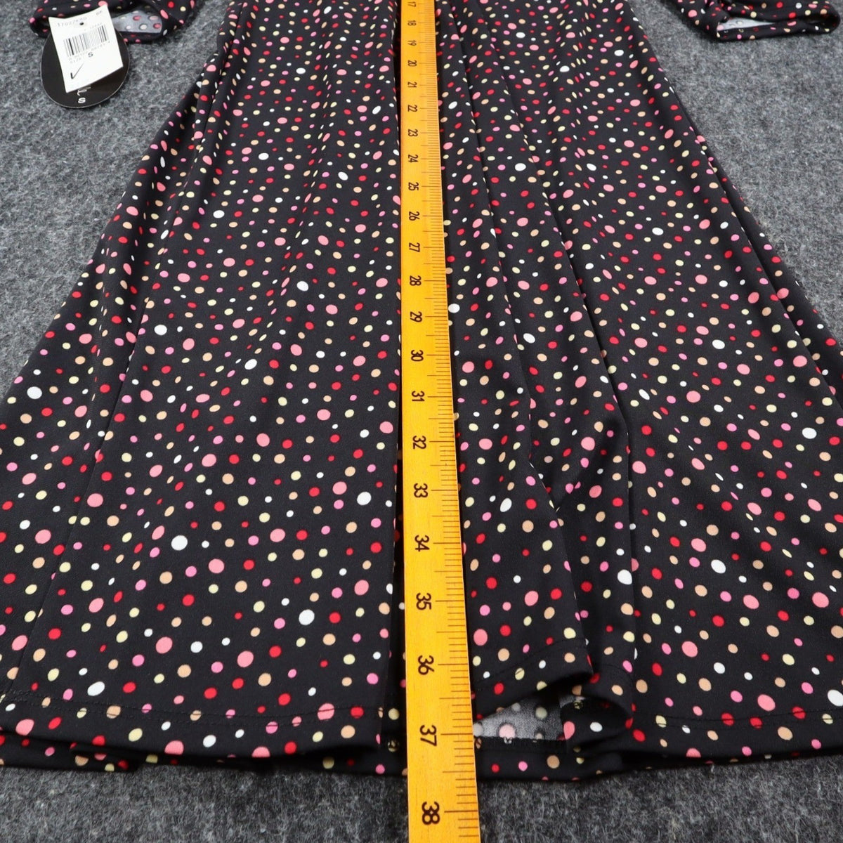 My Michelle Polka Dot Dress Womens Small Y2K Black Sweetheart A-Line 3/4 Sleeve - take2supply