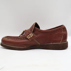 Wrangler Loafers Mens 8 M Vintage Brown Leather Deadstock Moccasin Toe 96-5527 - take2supply