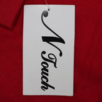 N Touch Top Womens Small Red Cotton Blend Rhinestone Split Sleeve Macintosh - take2supply