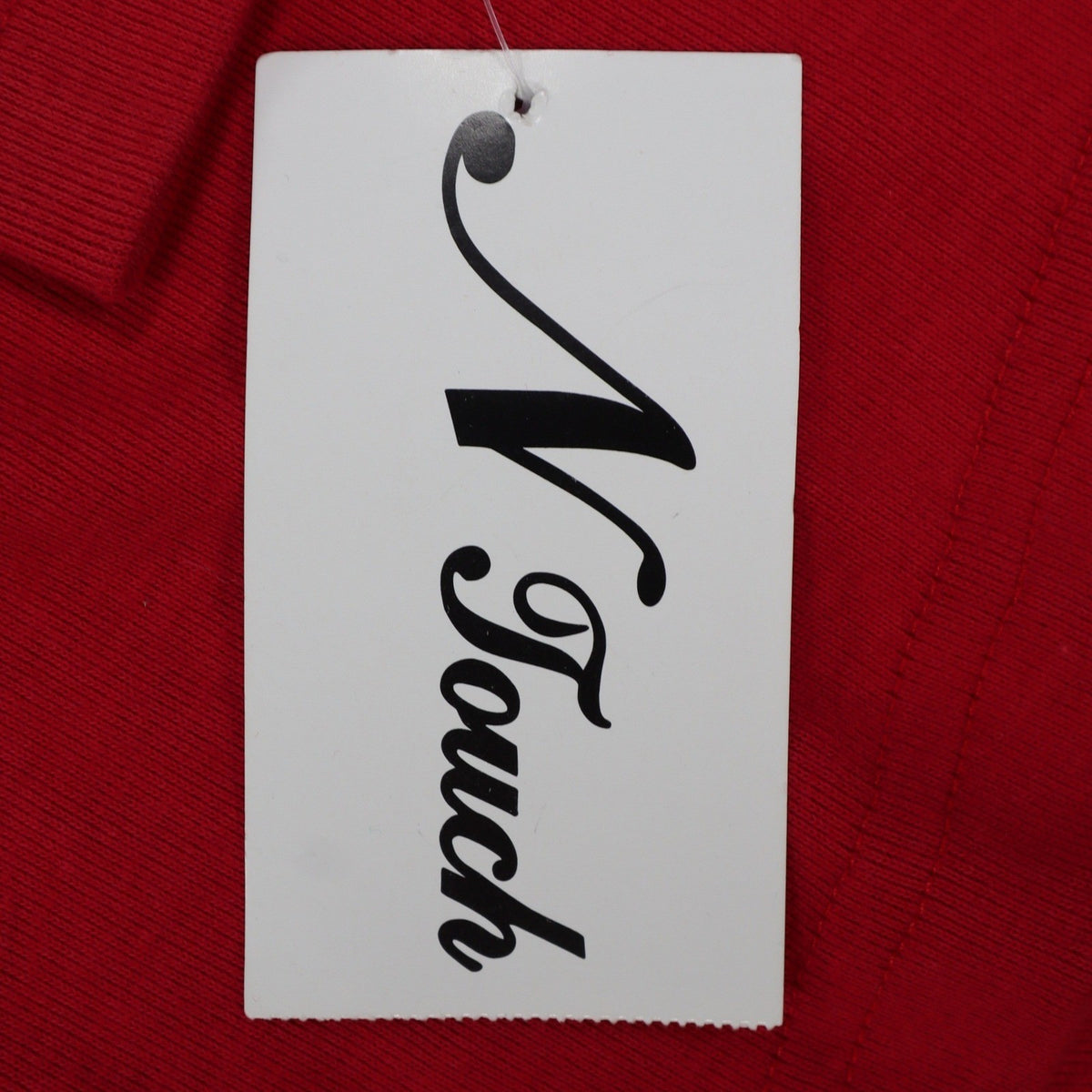 N Touch Top Womens Small Red Cotton Blend Rhinestone Split Sleeve Macintosh - take2supply