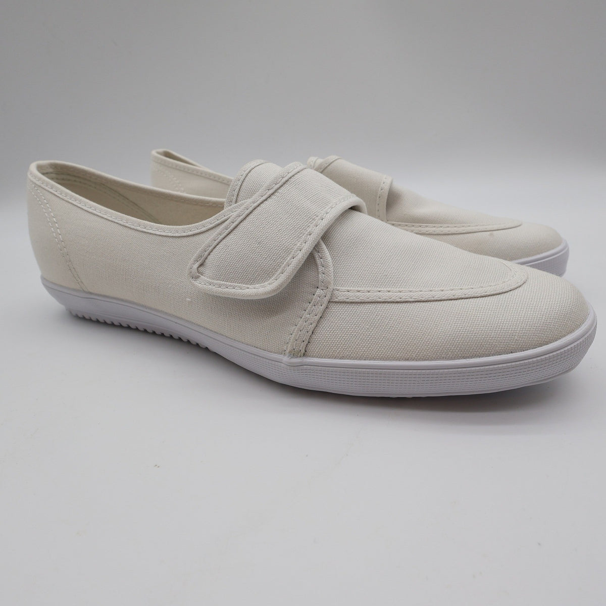 Grasshoppers Skipjack II Women 10 White Canvas Hook Loop Slip On Sneaker EF20000 - take2supply