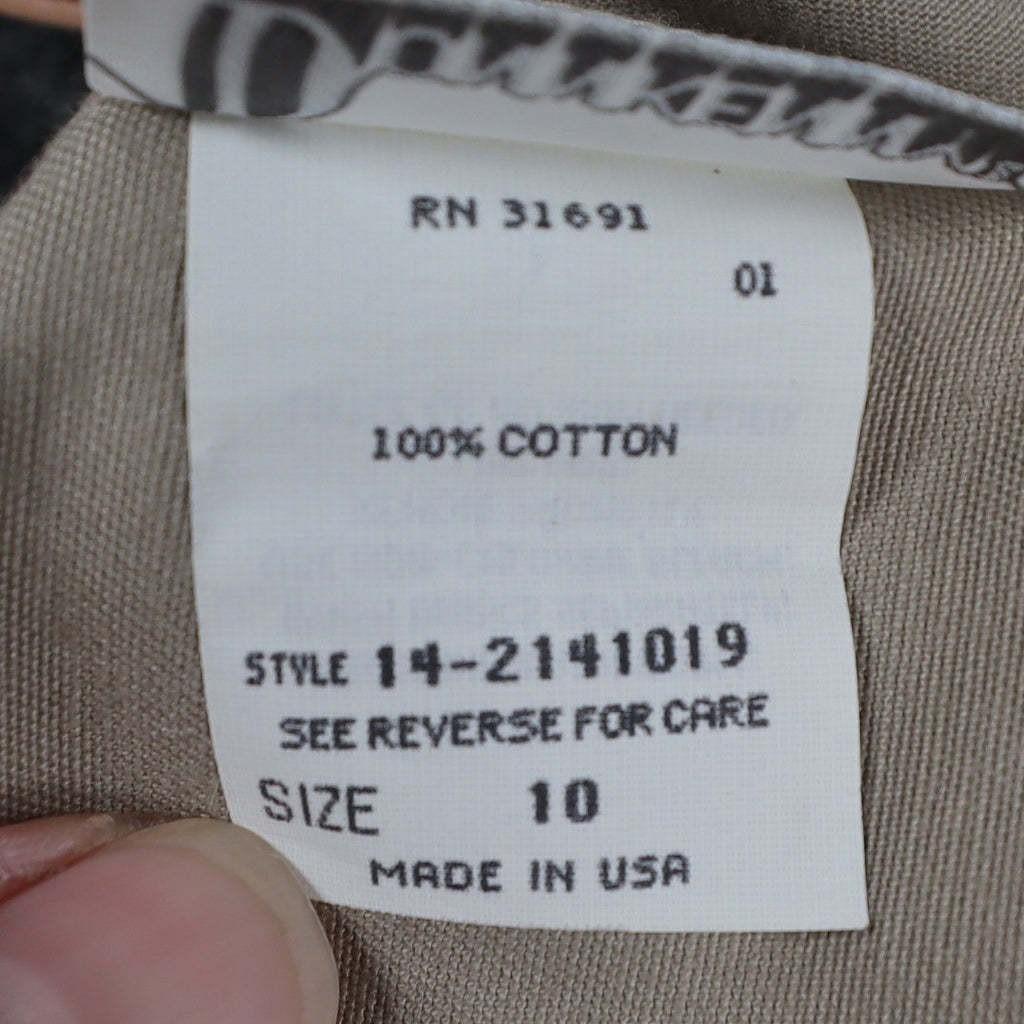 Donnkenny Pleated Trousers Womens 10 Vintage 90s Khaki Cotton Belted Chinos USA - take2supply