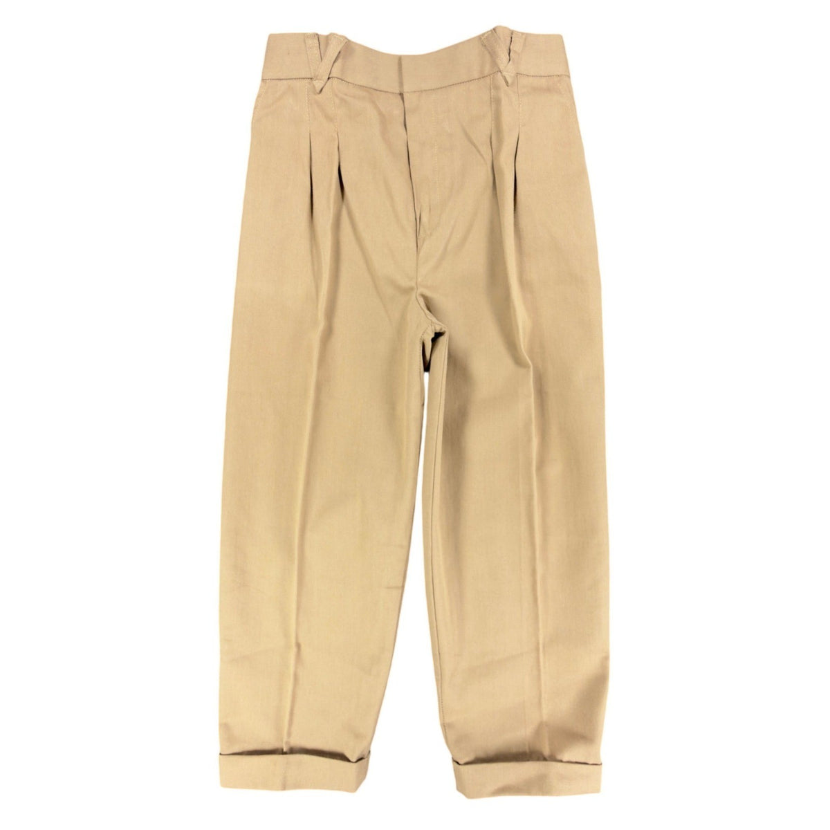 Pete's Partner Vintage Pleated Chino Pants Boys 6 Tan Cotton NWT Made in USA - take2supply