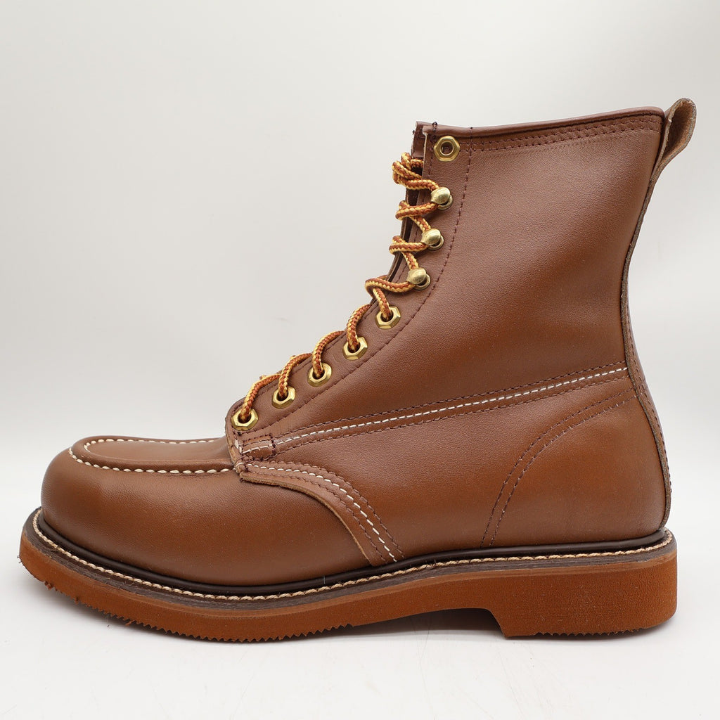 Titan Vintage 80s Safety Toe Work Boots Mens 8.5 D Brown Leather NWT Made in USA - take2supply