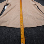 Erin London Open Front Jacket Medium NWT Sand Faux Suede Laser Cut Eyelet C1085 - take2supply
