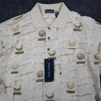 Winner Mate Golf Polo Shirt Mens Size Medium Vintage Sahara Cotton Rayon Print - take2supply