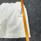 On The Verge Vintage 90s Pleated Shorts Womens 6 White Cotton NWT - take2supply