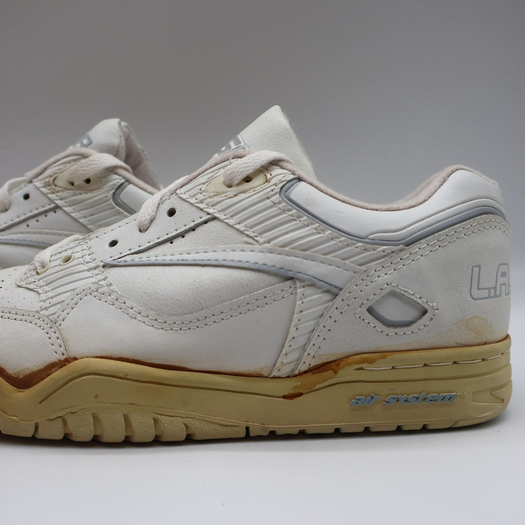 L.A. Gear Basketball Sneakers Women 7.5 Vintage 1990 White Leather Air System - take2supply