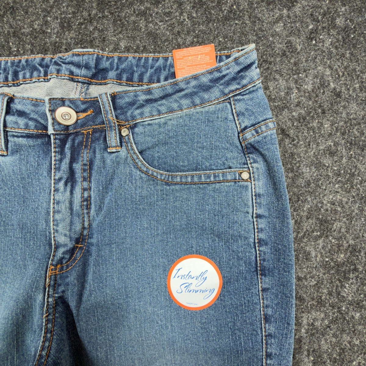 Wrangler Aura Jeans 10 SHT Blue Denim Instantly Slimming Straight Leg NWT - take2supply