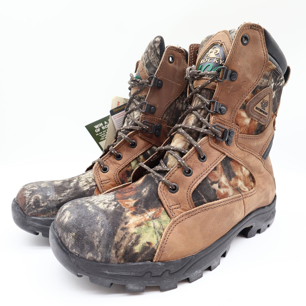 Rocky ProLight 1572 Hunting Boots Mens 9 M Brown Camo Leather Waterproof NWT - take2supply