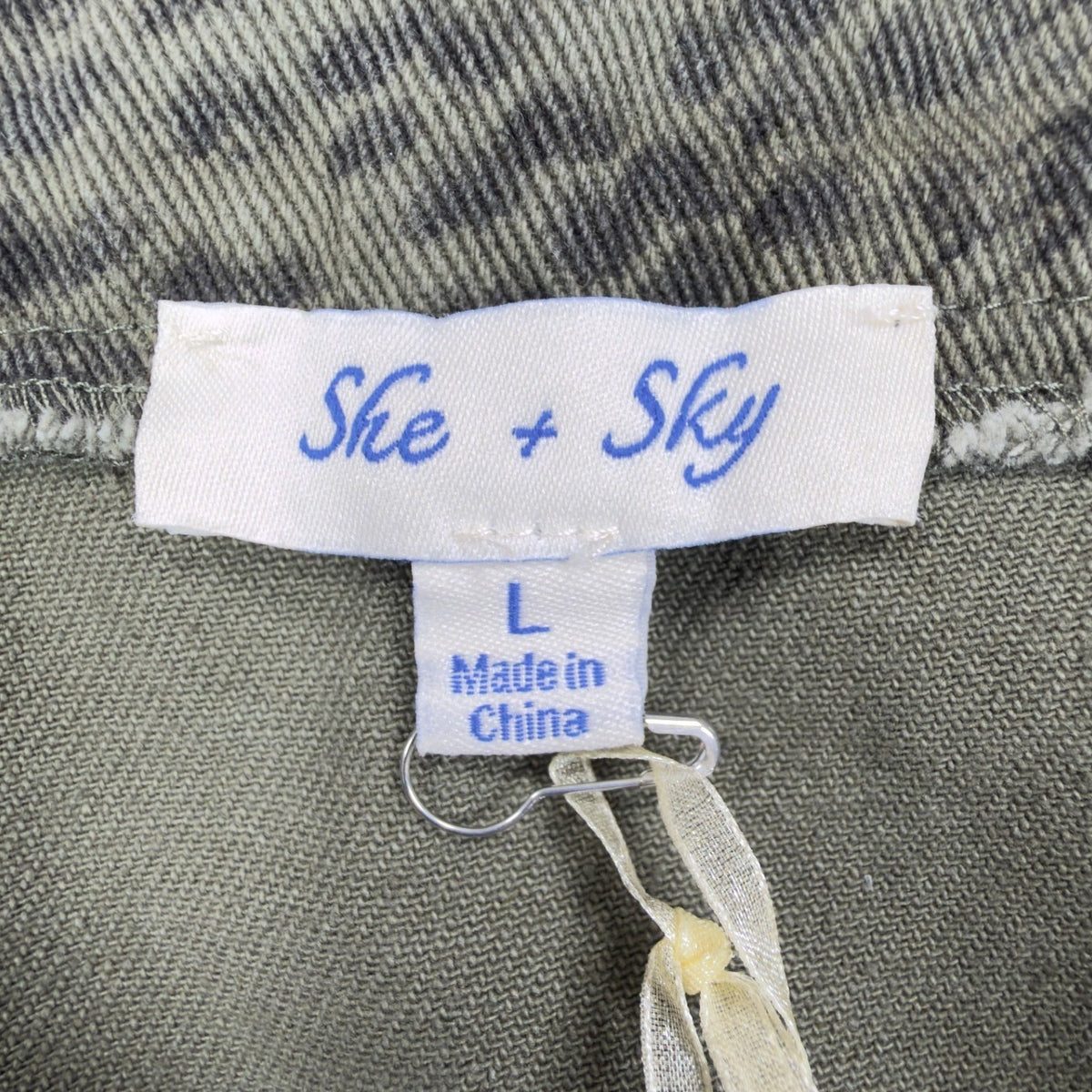 She + Sky Snake Print Denim Mini Skirt Women Large Green Distressed NWT - take2supply