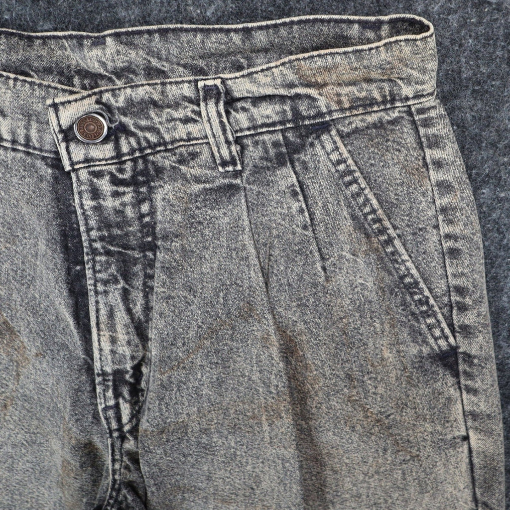 Levi's SilverTab Shorts 29 Vintage 90s Acid Wash Grey Cotton Pleated Made in USA - take2supply