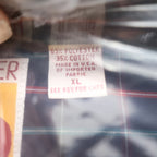 Career Club Plaid Button Down Shirt Mens XL Vintage 80s Navy Poly Cotton USA NOS - take2supply