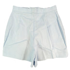 Sea Palms Shorts Womens 9/10 Blue Cotton Blend Pleated High Waist Vintage 80s - take2supply