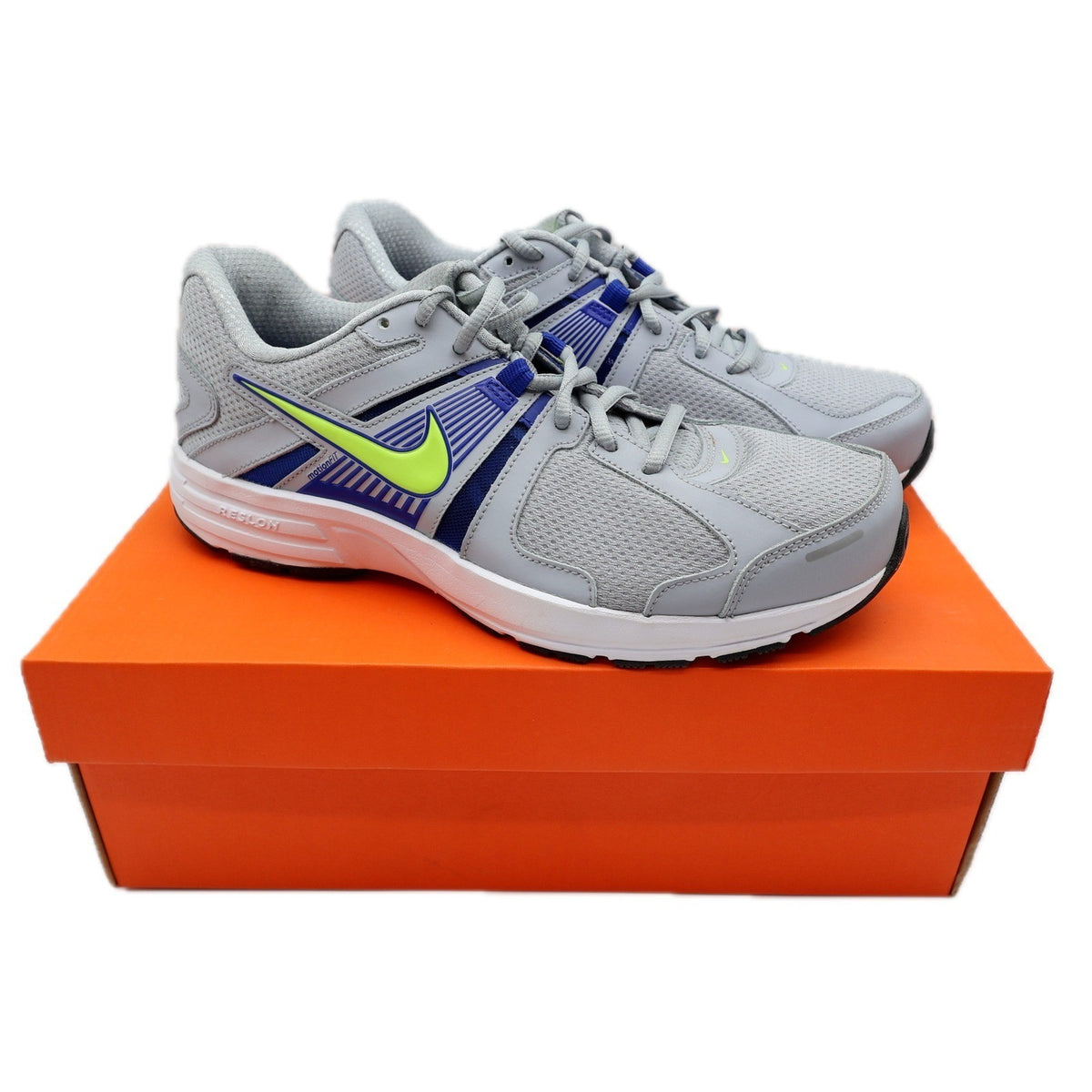 Nike Dart 10 Mens 8.5 4E Wide Running Shoes Wolf Grey Volt Blue 580524-003 - take2supply