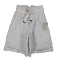 Lee Melbourne Skirt Shorts Girls 8 Vintage 90s White Blue Stripe Paperbag Waist - take2supply