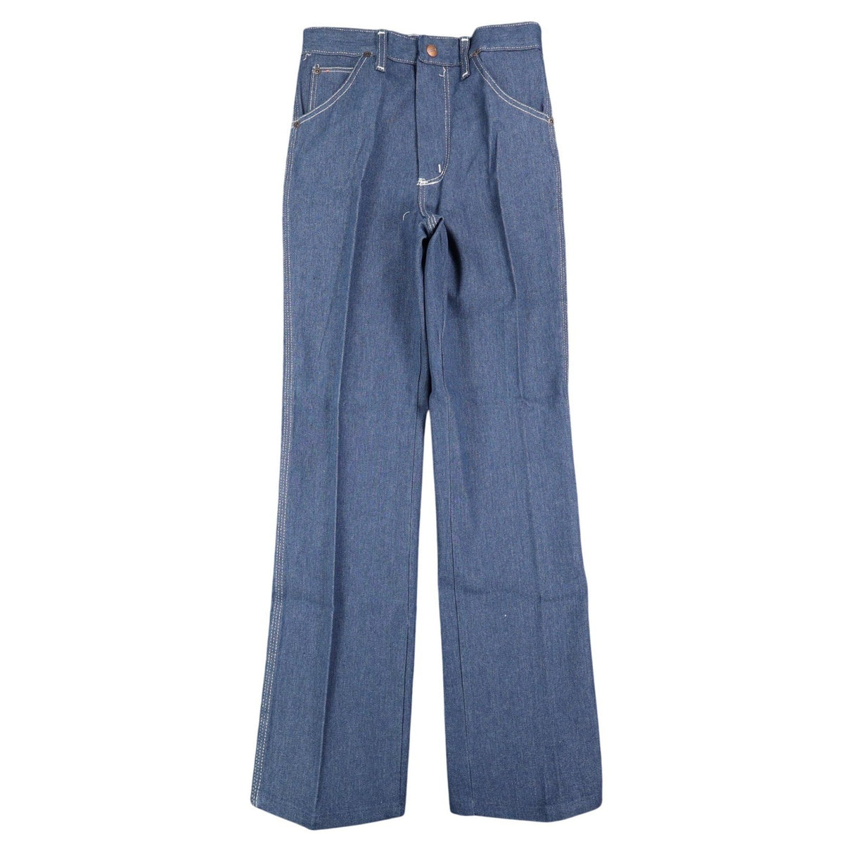 Maverick Straight Leg Jeans Boys 14 Regular Vintage 70s Blue Deadstock USA Made - take2supply