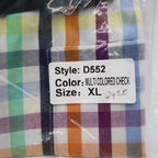 F/X Fusion Shirt Mens XL Multi Colored Check Short Sleeve Easy Care D552 NWT - take2supply