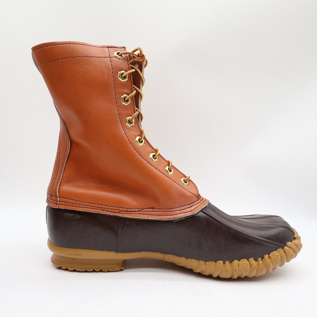 Herman Survivors Vintage 80s Hunter Duck Boots Mens 12 Brown Leather USA NEW - take2supply