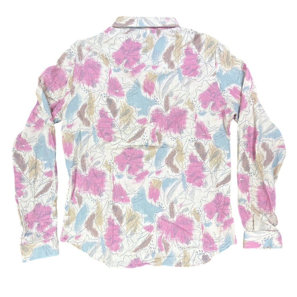 Miss B Vintage 80s Floral Button Up Shirt Womens 9/10 Pink Blue NWT Deadstock - take2supply