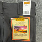 Wrangler Mens Y2K Wrancher Bootcut Dress Pants 33x30 Black Polyester NWT 82BK - take2supply