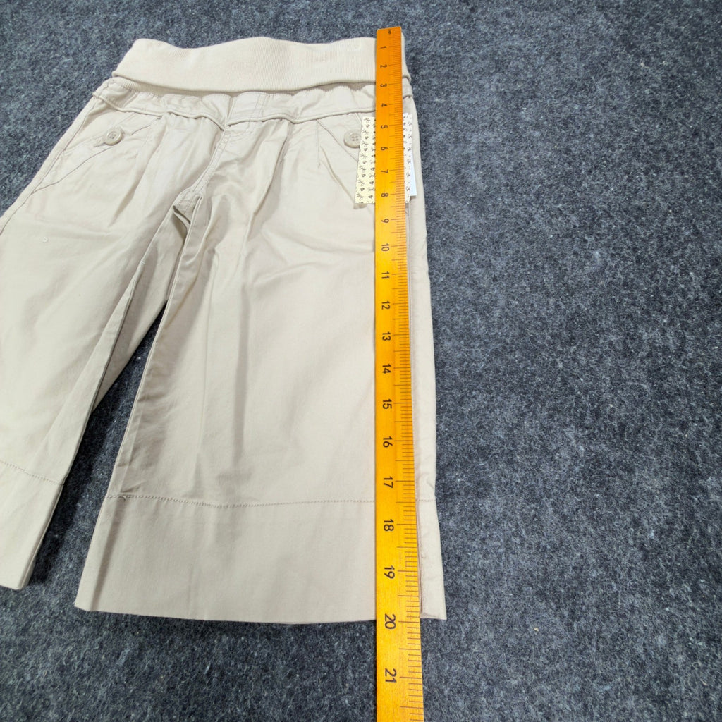 Jolt Y2K Knit Waist Bermuda Shorts Juniors 8 Khaki Cotton Stretch NWT - take2supply